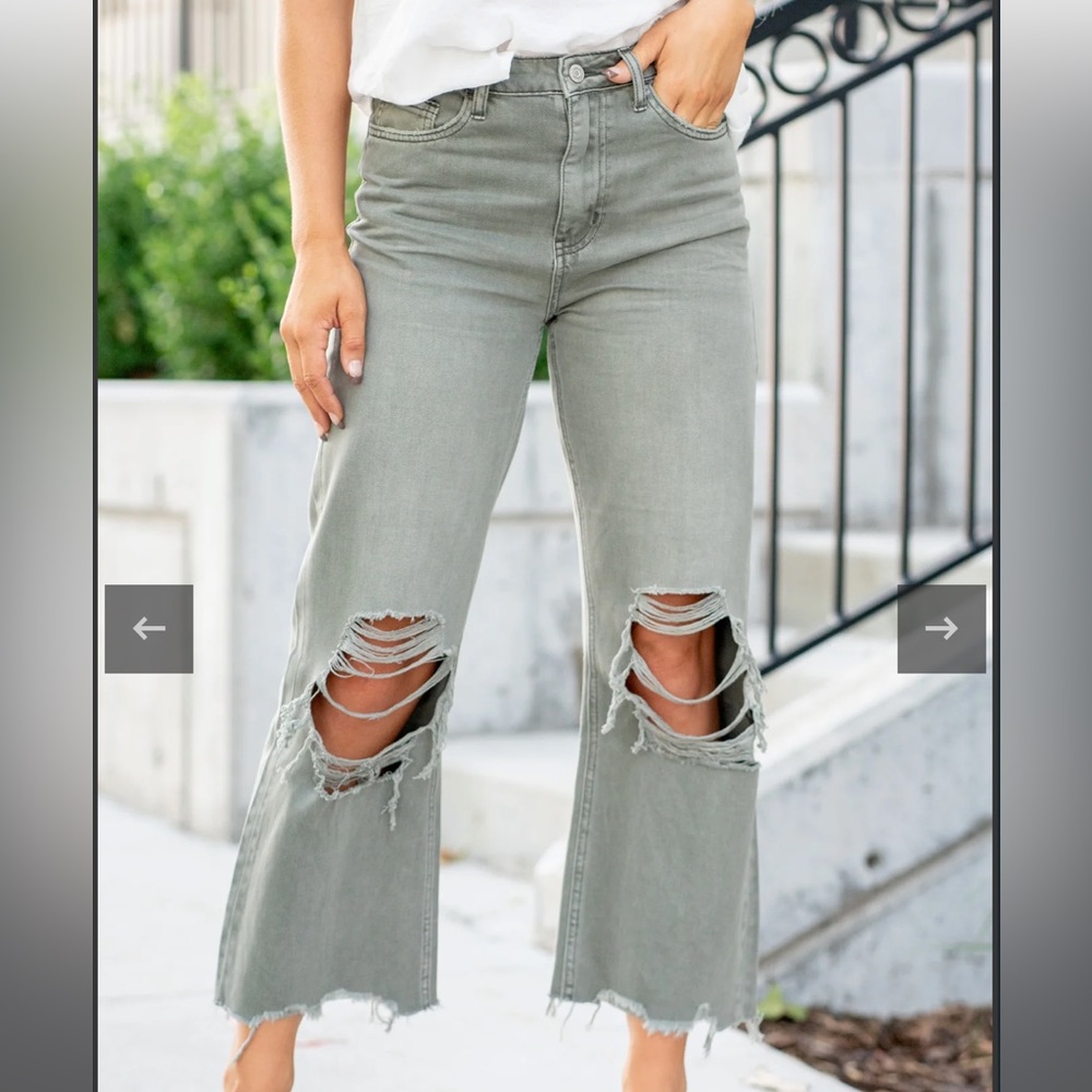 VERVET ‘90s Vintage High Rise Cropped Flare Jeans